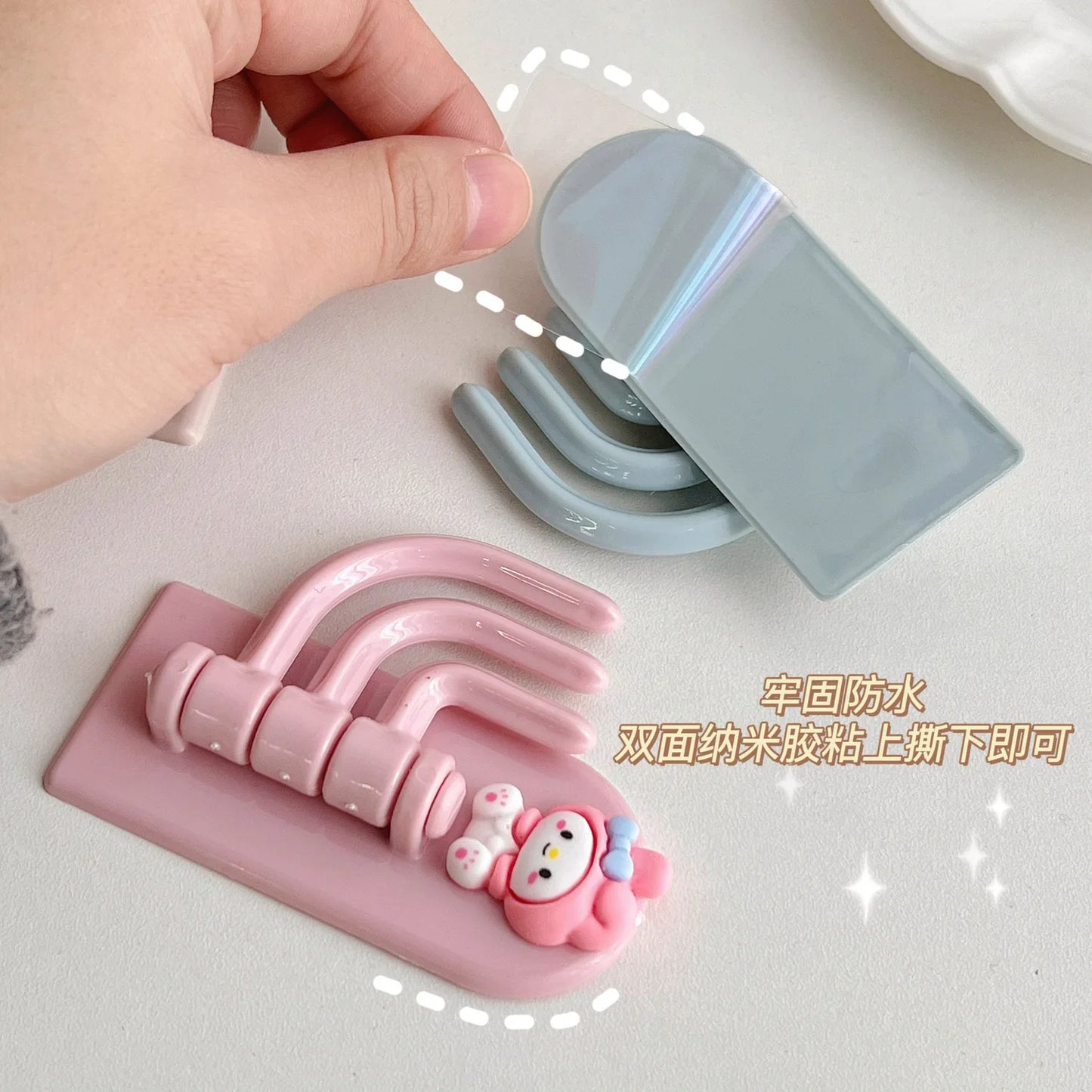( 2 x 1 ) Perchero Autoadhesivo Kawaii