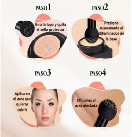 ( 2 x 1 ) BASE CUSHION ¡Obtén una Piel Perfecta al Instante!