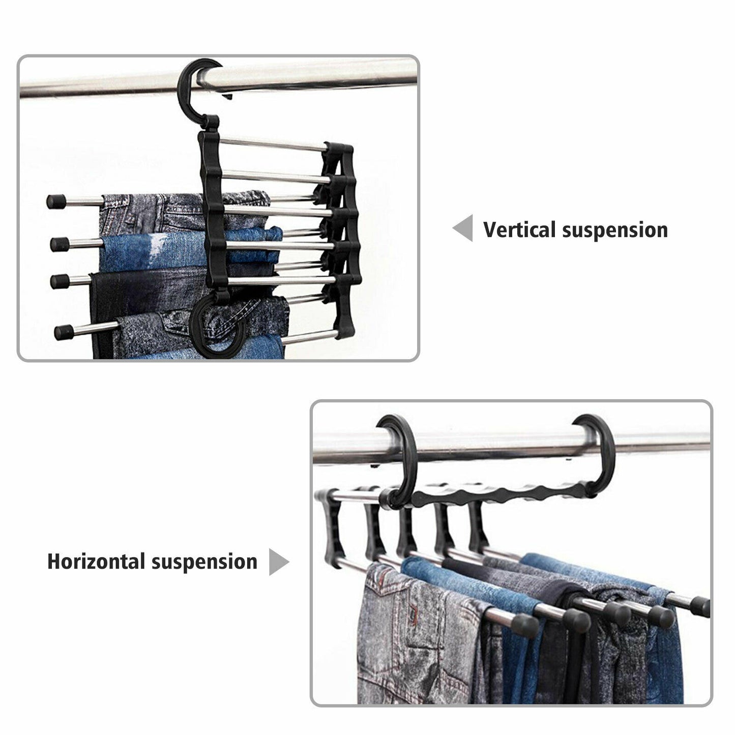 ( 2 x 1 ) Colgador de Ropa Plegable