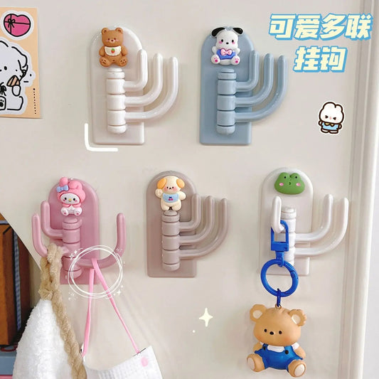 ( 2 x 1 ) Perchero Autoadhesivo Kawaii