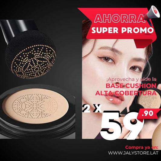 ( 2 x 1 ) BASE CUSHION ¡Obtén una Piel Perfecta al Instante!