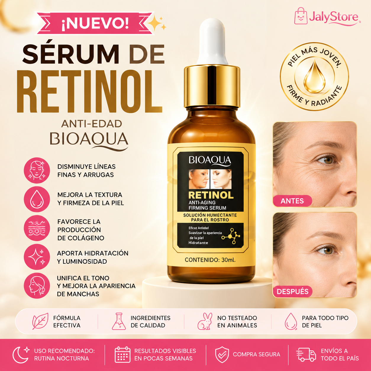 SÉRUM FACIAL RETINOL 30ML BIOAQUA
