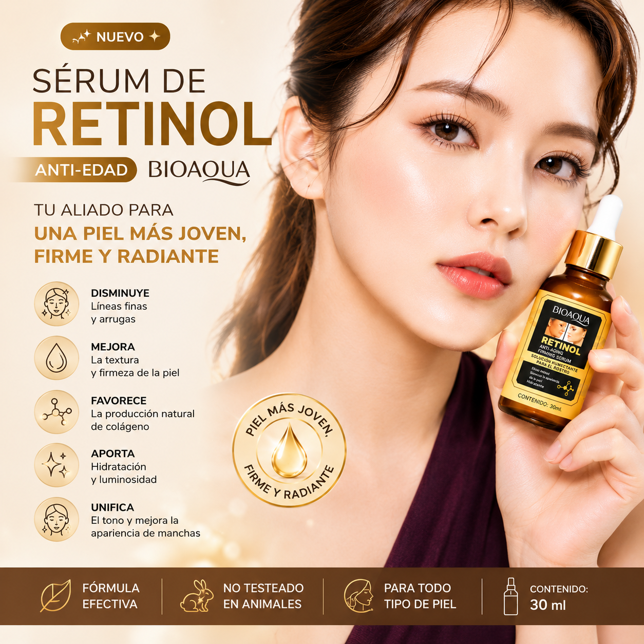 SÉRUM FACIAL RETINOL 30ML BIOAQUA