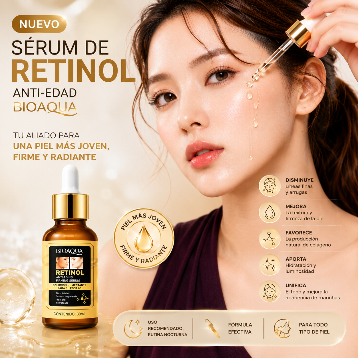 SÉRUM FACIAL RETINOL 30ML BIOAQUA