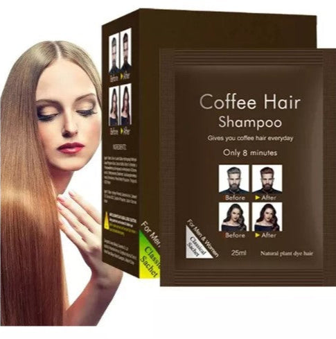 (2 x 1 ) Tinte Shampoo Cubre Canas Castaño
