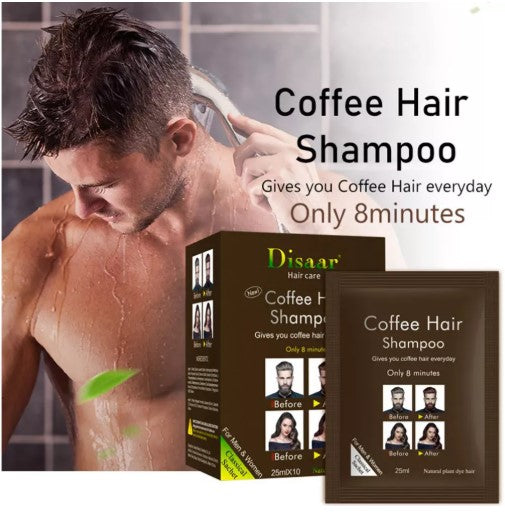 (2 x 1 ) Tinte Shampoo Cubre Canas Castaño